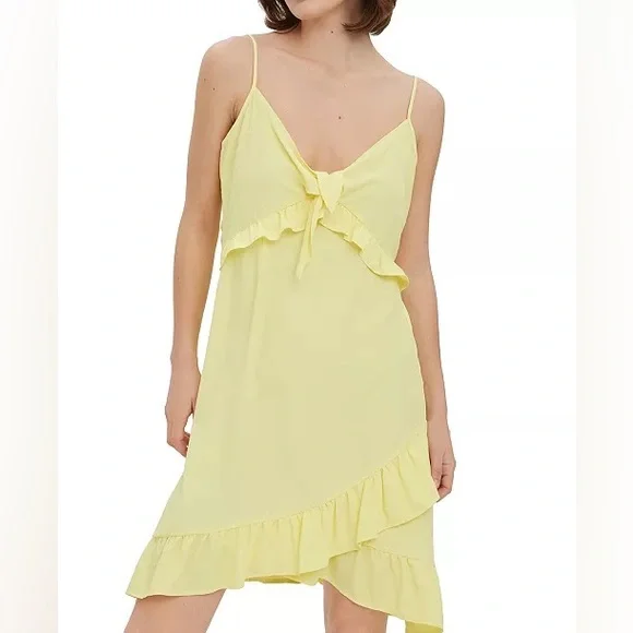 girls golden dress Vero moda – Vmicelyn Sl Ruffle Maxi Dress – Dresses – Yellow main image 1